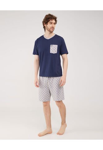 Pijama Para Hombre M/C P/C Color Azul Oscuro Marca Patprimo #44040198 Patprimo