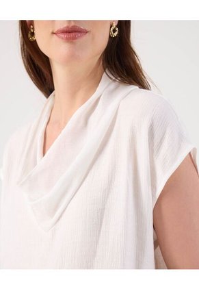 Blusa Para Mujer Manga Corta Color Blanco Marca Patprimo #30123606