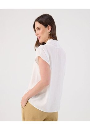 Blusa Para Mujer Manga Corta Color Blanco Marca Patprimo #30123606