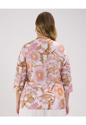 Camiseta Para Mujer Manga 3/4 Color Rosa Marca Patprimo #14091404