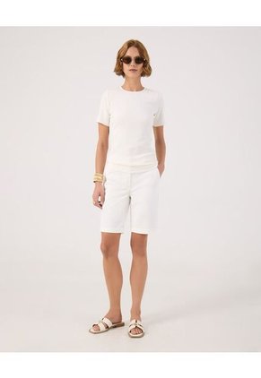 Camiseta Para Mujer Manga Corta Cuello Redondo Color Blanco Marca Patprimo #30093868