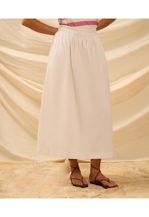 Falda  Para Mujer Largo Color Blanco Marca Patprimo #30148215