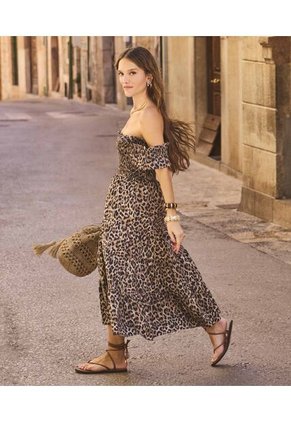 Vestido  Para Mujer M/Sisa Largo Color Café Marca Patprimo #30178221