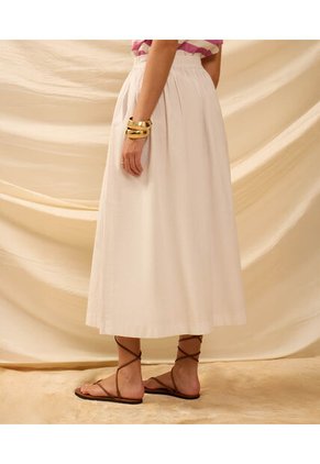 Falda  Para Mujer Largo Color Blanco Marca Patprimo #30148215