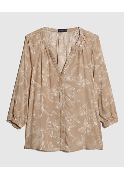 Blusa Para Mujer Manga 3/4 Color Café Claro Marca Patprimo #30123390