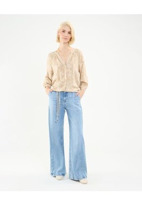 Blusa Para Mujer Manga 3/4 Color Café Claro Marca Patprimo #30123390