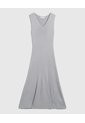 Vestido Escote V Tejido Para Mujer  Plata Patprimo de Patprimo