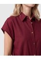 Vestido Camisero Con Cinturón Para Mujer  Vino Patprimo de Patprimo