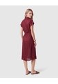 Vestido Camisero Con Cinturón Para Mujer  Vino Patprimo de Patprimo