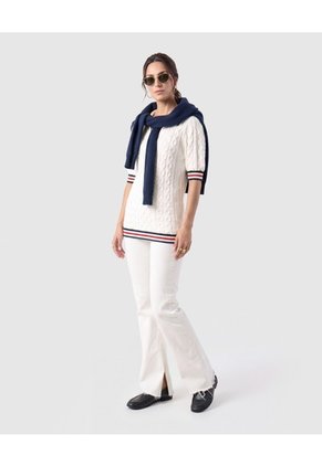 Polo Tejido Punto Para Mujer Crudo Patprimo