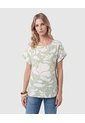 Blusa Manga Corta Dobladillo Para Mujer  Verde Patprimo de Patprimo