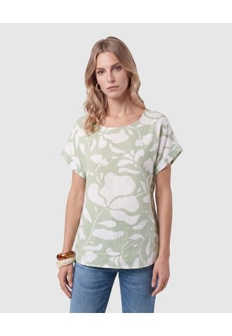 Blusa Manga Corta Dobladillo Para Mujer  Verde Patprimo Patprimo