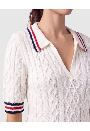 Polo Tejido Punto Para Mujer Crudo Patprimo