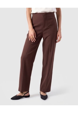 Pantalón Recto Tiro Alto Para Mujer  Café Patprimo Patprimo