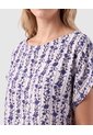 Blusa Manga Corta Cuello Redondo Para Mujer  Blanco Patprimo de Patprimo