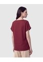 Blusa Manga Corta Dobladillo Para Mujer  Vino Patprimo de Patprimo