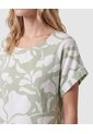 Blusa Manga Corta Dobladillo Para Mujer  Verde Patprimo de Patprimo