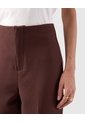 Pantalón Recto Tiro Alto Para Mujer  Café Patprimo de Patprimo