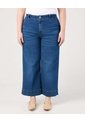 Jean Culotte Tiro Alto Para Mujer Curvy  Azul Patprimo de Patprimo