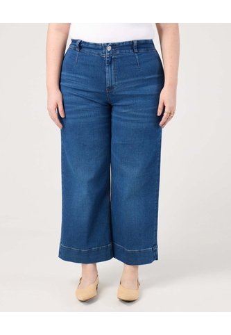 Jean Culotte Tiro Alto Para Mujer Curvy  Azul Patprimo Patprimo