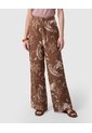 Pantalón Estampado Bota Ancha Para Mujer  Café Patprimo de Patprimo