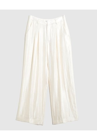 Pantalón Bota Ancha Con Prensas Para Mujer  Blanco Patprimo Patprimo