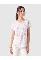 Blusa Manga Corta Caída Para Mujer  Blanco Patprimo de Patprimo