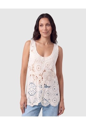 Camiseta Sisa Tejida Texturizada Para Mujer  Crema Patprimo Patprimo