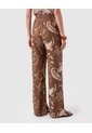 Pantalón Estampado Bota Ancha Para Mujer  Café Patprimo de Patprimo