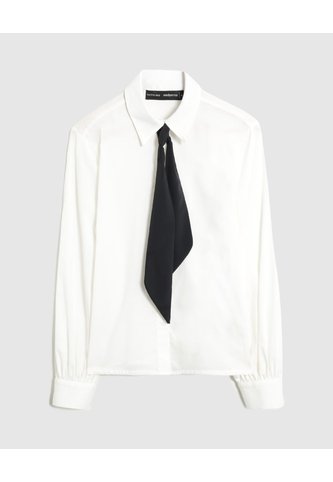 Camisa Manga Larga Con Moño Para Mujer  Blanco Patprimo Patprimo