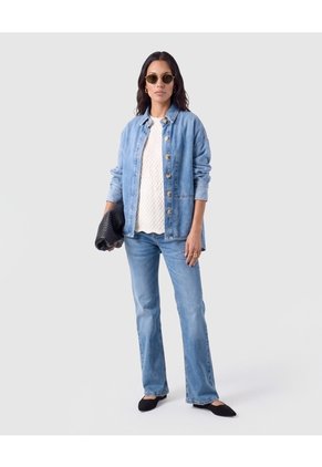 Camiseta Sisa Tejida Texturizada Para Mujer  Blanco Patprimo