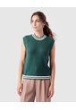 Chaleco Tejido De Punto Para Mujer  Verde Patprimo de Patprimo