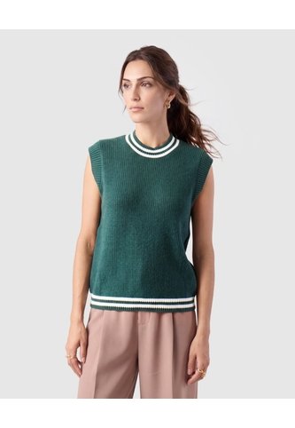 Chaleco Tejido De Punto Para Mujer  Verde Patprimo Patprimo