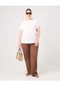 Pantalón Con Cordón Ajustable Para Mujer Curvy  Café Patprimo de Patprimo