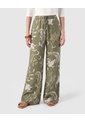 Pantalón Estampado Bota Ancha Para Mujer  Verde Patprimo de Patprimo
