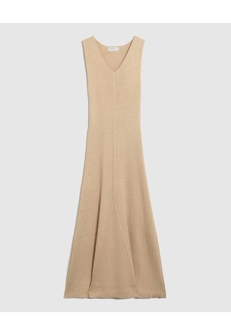Vestido Escote V Tejido Para Mujer  Dorado Patprimo Patprimo