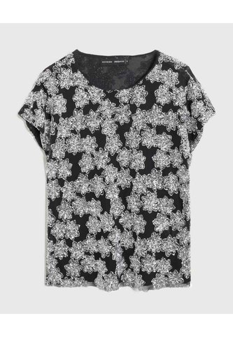 Blusa Texturizada Manga Corta Para Mujer  Negro Patprimo Patprimo