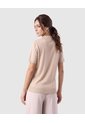 Camiseta Polo Tejido Punto Para Mujer  Beige Patprimo de Patprimo