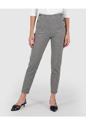 Leggings Botones Laterales Para Mujer Negro Patprimo