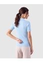 Polo Acanalada Para Mujer  Azul Patprimo de Patprimo