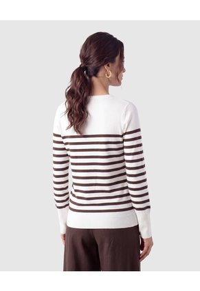 Saco Tejido Botones Puño Para Mujer Café Patprimo