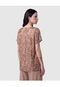 Camiseta Con Bordado De Lentejuelas Para Mujer  Café Patprimo de Patprimo