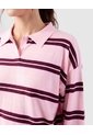Polo Manga Larga A Rayas Para Mujer  Rosado Patprimo de Patprimo