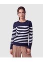 Saco Tejido Botones Puño Para Mujer  Azul Patprimo de Patprimo
