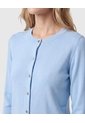 Saco Tejido Con Botones Para Mujer  Azul Patprimo de Patprimo