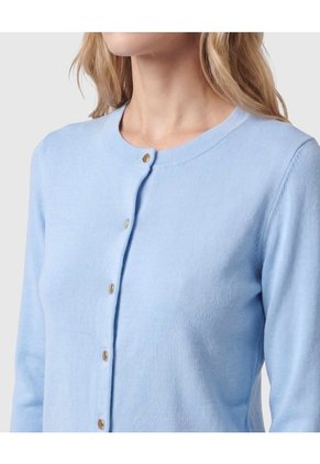 Saco Tejido Con Botones Para Mujer Azul Patprimo