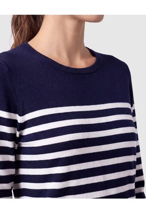 Saco Tejido Botones Puño Para Mujer Azul Patprimo