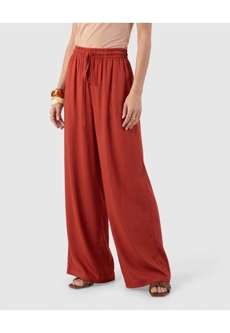 Pantalón Fluido Bota Ancha Para Mujer  Naranja Patprimo Patprimo