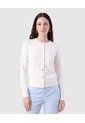 Saco Tejido Con Botones Para Mujer  Blanco Patprimo de Patprimo