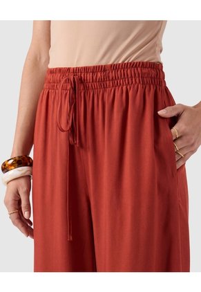 Pantalón Fluido Bota Ancha Para Mujer  Naranja Patprimo